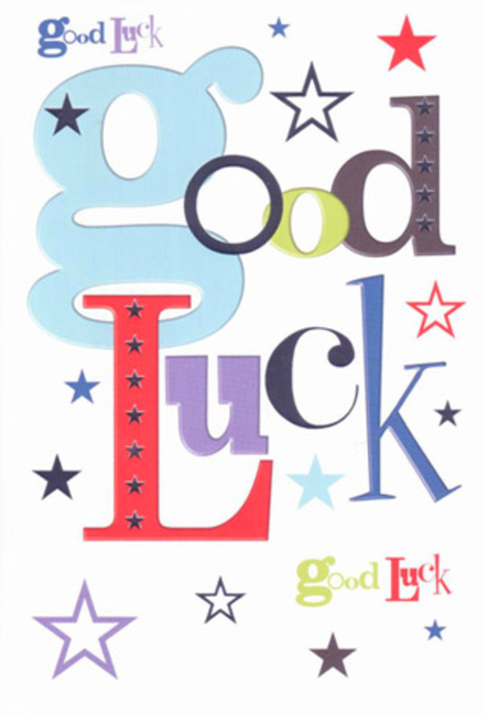 Luton's trademark vibrancy and cheer are on full display in this delightful good luck card, where colourful lettering and cascading stars come together in an uplifting celebration. Wide, pastel blue letters meet lively reds, bold blacks, and bright greens, each character formed with a sense of movement and support-like friends cheering from the stands at Kenilworth Road. Coloured stars, dashing and drifting, dash across the smooth white card, evoking feelings of community spirit and the laughter that fills Stockwood Park during a sunny festival. The clean backdrop allows each lively hue and carefully placed font to shine, giving the design an airy, modern feel reminiscent of Luton's new creative spaces. The paper's pristine, smooth texture is pleasing to consider, carrying the tactile satisfaction of wrapping ribbon around a fresh bouquet. More than a message, this is a keepsake: a tangible sign of hope and belief, ready to accompany someone from Luton into any new chapter, ensuring that support and friendly energy are always close, no matter where they may wander.